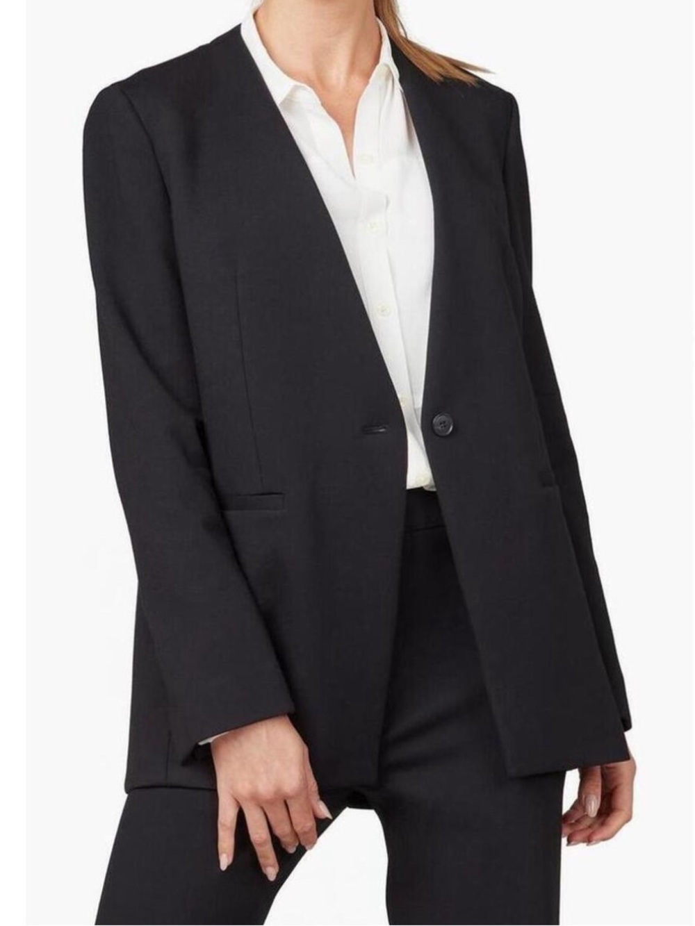 SPANX Black Tailored V-Neck Blazer